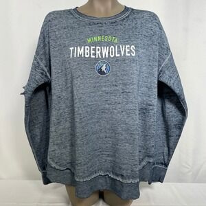 Minnesota Timberwolves NBA Heather Navy Sweatshirt Women's XL NWT